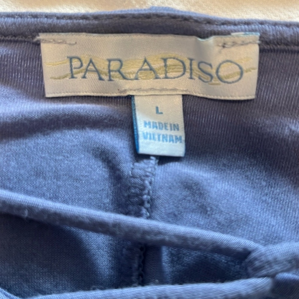 Paradiso Blue Polo Collar Jersey Top
